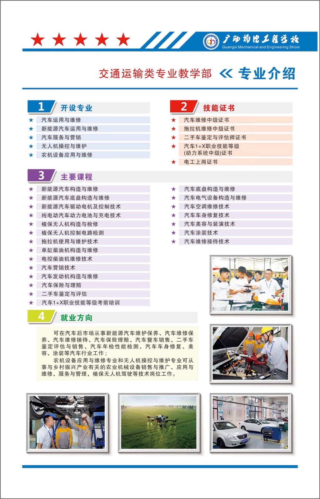 广西机电工程学校2023年招生专业