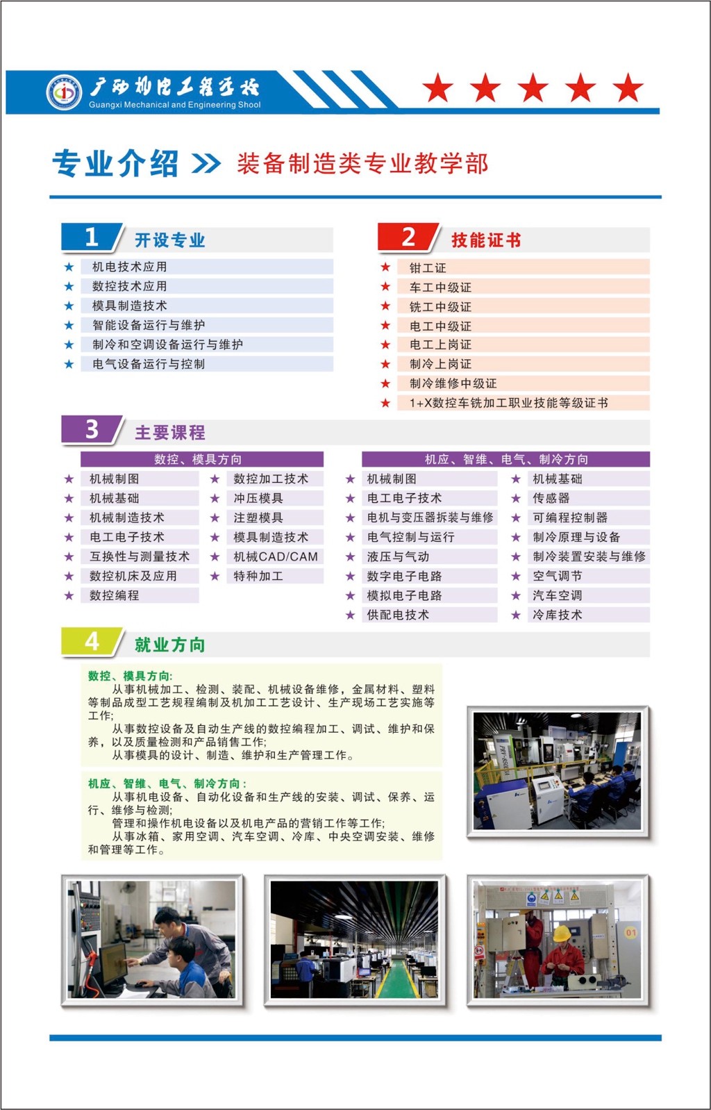 广西机电工程学校2023年招生专业