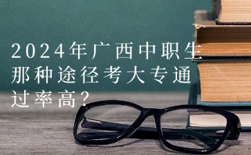 2024年广西中职生那种途径考大专通过率高?